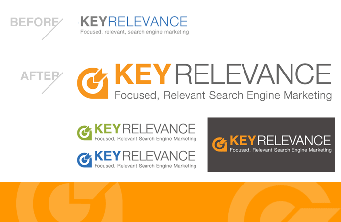 Upgrade of the logo: before and after, variants
