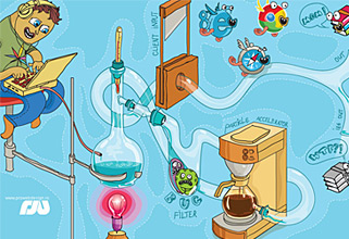 Prowebdesign web distillery. Vector illustration