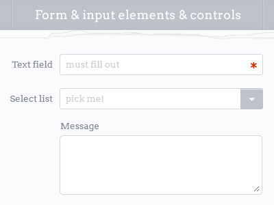 Form elements