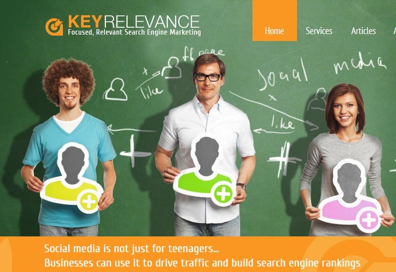 KeyRelevance.com desktop and mobile websites