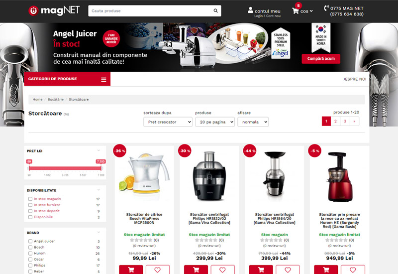 Magnet e-commerce project screenshot